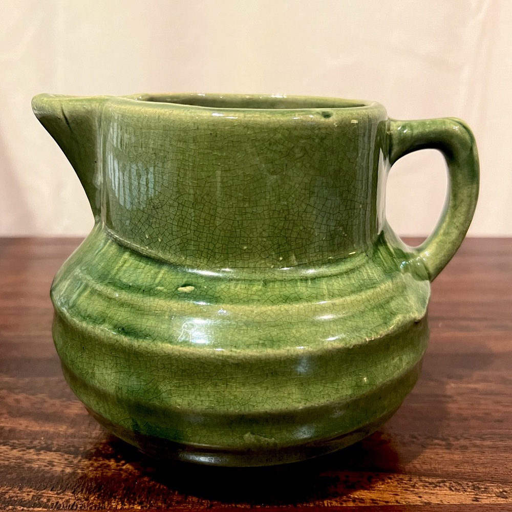 ✨Antique Green McCoy Pottery Pitcher